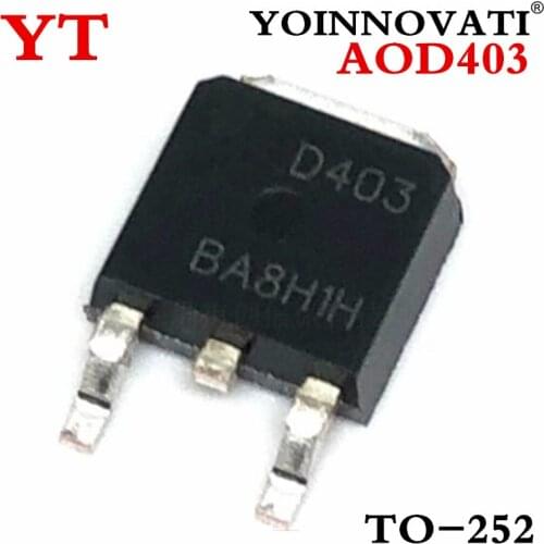 10pcs/lot AOD403 D403 TO-252 30V85A P MOS