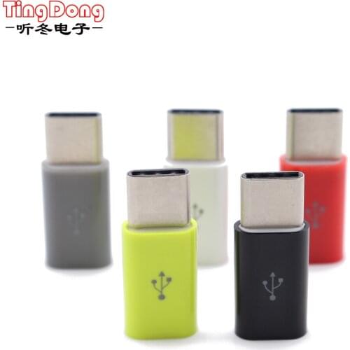 100pcs OTG Type-C Adapter USB C to Micro USB OTG Cable Thunderbolt 3 USB Type C Adapter for Macbook Pro Samsung S9 One plus USBC