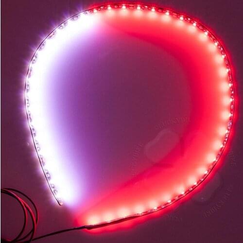 2x Dual Color LED Fender Channel Strip Red White Can Am Spyder SMD Light Flex jk818