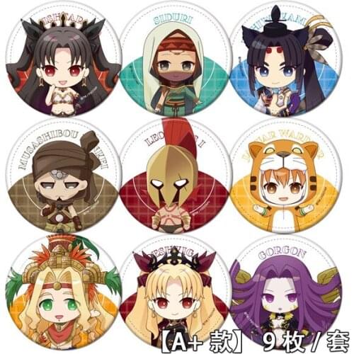Anime Fate fgo Gorgon Siduri Figure 5494 Badges Round Brooch Pin Gifts Kids Collection Toy