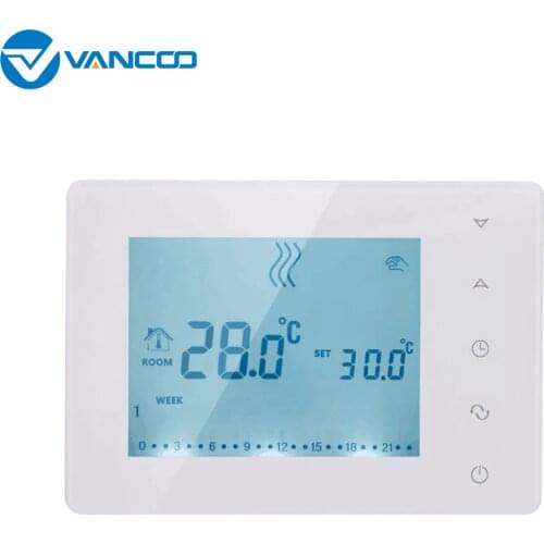 VANCOO RF Wireless Thermostat for Gas Boiler Thermostat Warm Floorl Smart Programmable Temperature Controller Batteries Powered