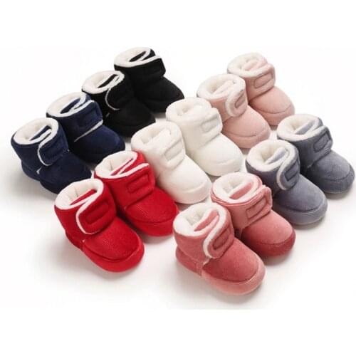 Autumn Winter Baby Girls Shoes Boy Boots Toddler Fur Shoes Kids Knitted Anti-Slip Soft Sole Crib Shoes Children First Walkers