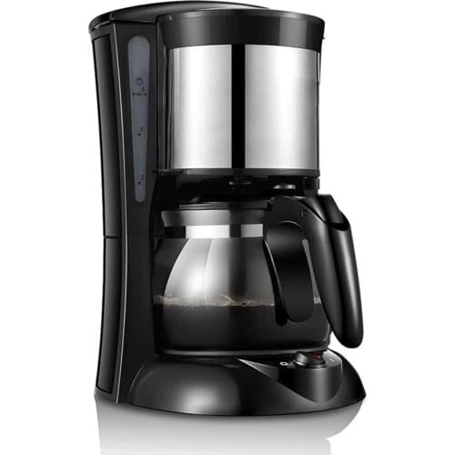 DMWD 650ML Household Automatic Drip American Coffee Machine 220V Electric Tea Infuser With Glass Coffee Pot For 4-6 Cup