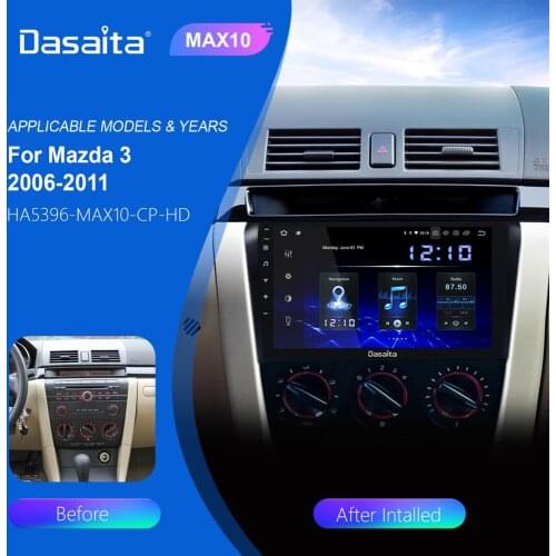 Dasait 9" IPS Touch Screen Android 10 Car Radio for Mazda 3 Multimedia 2006 2007 2008 with 1280*720 Wifi Blueteeth5.0 Carplay