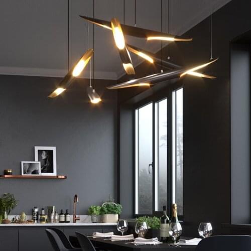 Designer chandelier lighting modern art restaurant chandelier Lighting Hanging bedroom light bar Island decoration