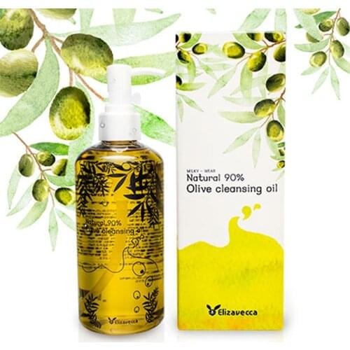 Elizavecca Natural 90% Olive Cleansing Oil 300ml Super Size Korean Facial Makeup Remover Cleanser Shrink Pores Face Skin care