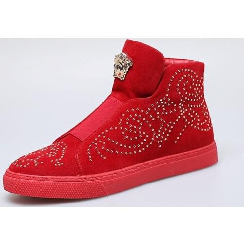 2021 spring and autumn new mens trendy shoes, high-top shoes, fashion wild trend casual mens trendy hip-hop shoes
