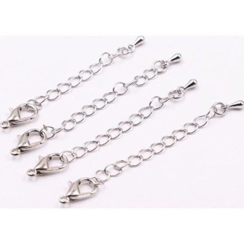 30pcs Wholesale Metal Lobster Clasp Hook Silver-color Lobster Hooks Clasps For Jewelry Making Finding DIY Necklace Bracelet A540