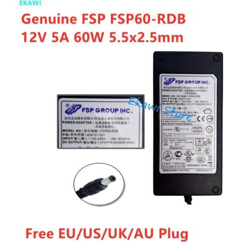 Genuine FSP FSP60-RDB 12V 5A 60W AC Adapter Charger For FSP060-DBAB1 ASUSTOR AS-202TE LCD Display Laptop Power Supply Charger