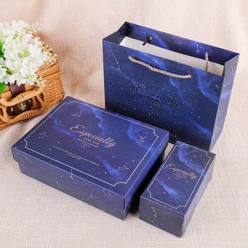 20pcs Blue Star with handle Gift Bag Marriage candy paper packaging gift box коробки cajas de regalo bolsas de papel cookie bags