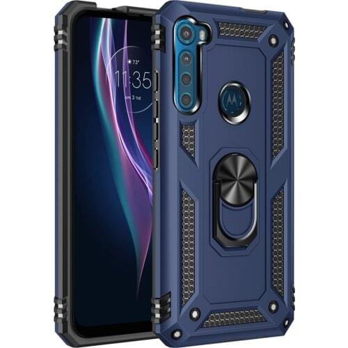 Shockproof Rugged Armor Ring Stand Funda TPU Bumper Case for Motorola Moto OneFusion One Fusion+ Fusion Plus Cover Shell Housing
