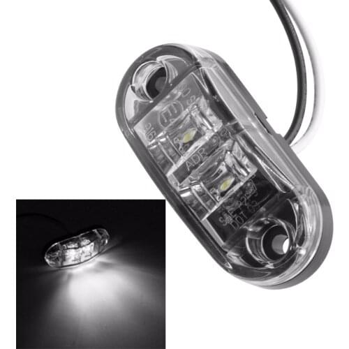 QILEJVS Hot Selling 1 PC White 2LED Side Marker Clearance Light Lamp Car Truck Trailer Caravan 10-32V jul17