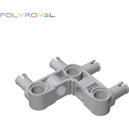 Building Blocks DIY Four-bolt three-hole right-angle connector 10PCS Compatible Assembles Particles Moc Technic Parts 55615