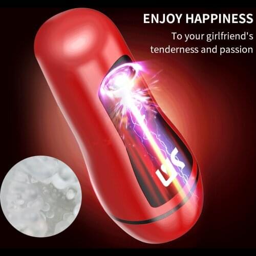 Vacuum Male Masturbator Cup Vibrator for Men Silicone Interactive Voice Sucking Oral Sex Adult Intimate Toys Blowjob Machine