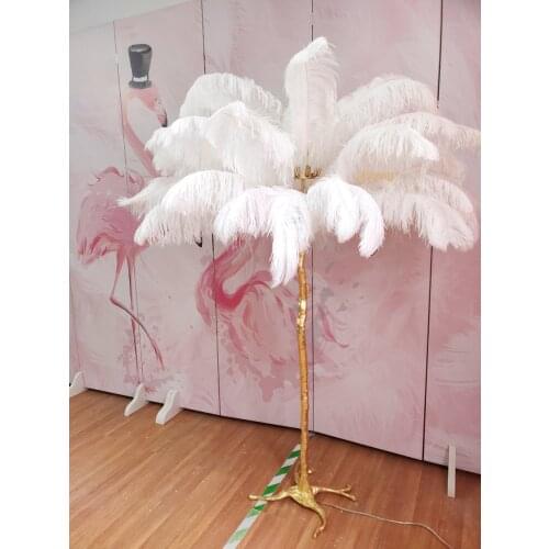 Price of 10PCS White Ostrich Feathers 55-60CM 22-2 Inches Real Long Wedding Party Centerpieces Natural Plume For Lamp Decoration