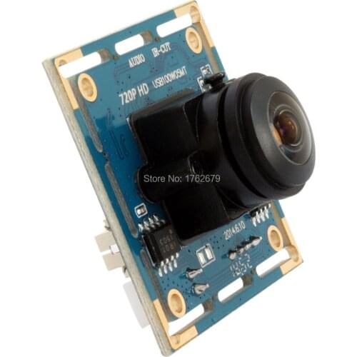 170 degree megapixel fisheye lens 1280 x 720 MJPEG 30fps OEM micro mini usb 2.0 webcam camera module support microphone