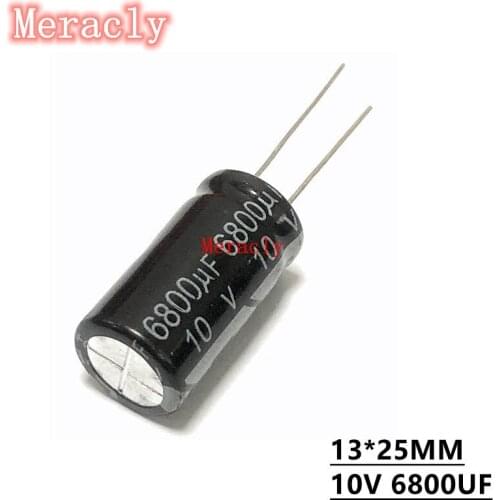 2PCS 10V 6800UF Aluminum electrolytic capacitors Own factory long life High frequency and low resistance best quality 20
