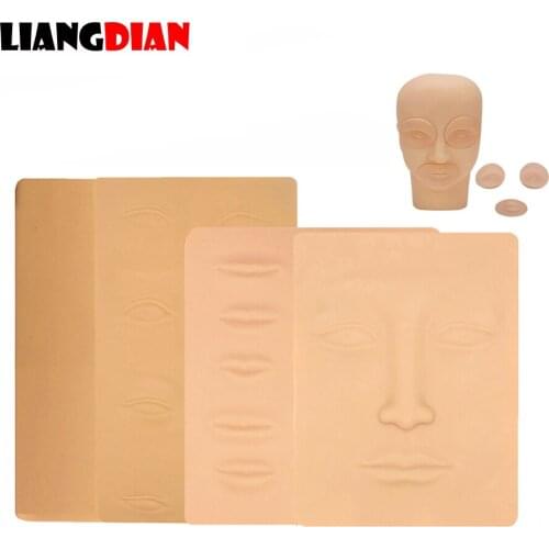 3D Silicone Permanent Makeup Tattoo Training Practice Fake Skin Blank Eye Lips Face For Microblading Tattoo Machine Beginner