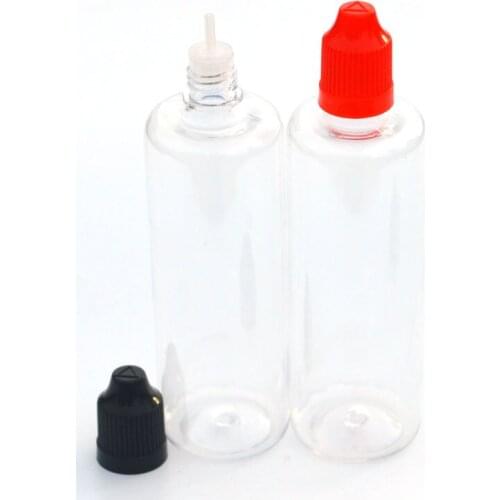 5pcs 100ml Clear PET Plastic Dropper Bottle With Childproof Cap For Eye Dropper Empty Hard E Liquid Bottle