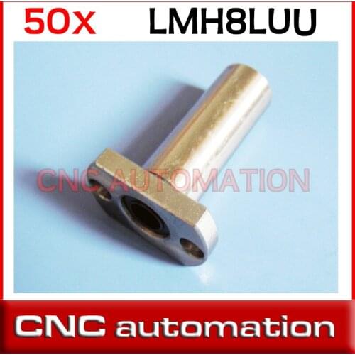 50pcs LMH8LUU long type with oval flange linear bearing bush CNC 8mm