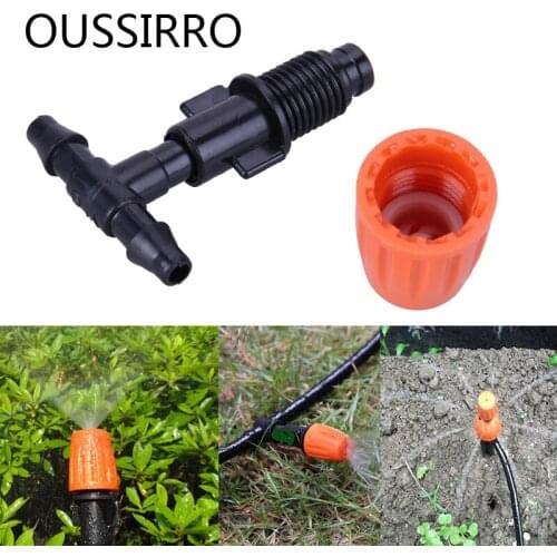 50Pcs Atomization Nozzle Water Control Sprayer DIY Micro Drip Irrigation Plant Self Garden Mist Sprinkler With Hose Connector