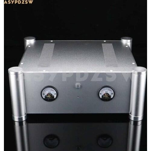 WA126 Full Aluminum Preamp enclosure Power amplifier chassis With VU Meter head Size 315*355*145mm