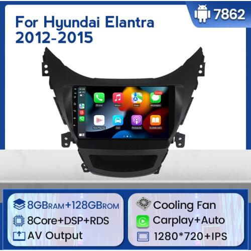 NaviFly Android10 4GLTE 6+128G 1280*720QLED screen Car Multimedia Player For Hyundai Elantra 2011-2016 Octa Core DSP 4GLTE