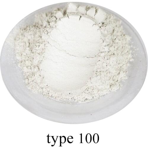 White Pearl Pigment Dye Ceramic Powder Paint Coating Type 100 for Soap Automotive Coatings Eye Shadow Art Crafts Coloring 50g