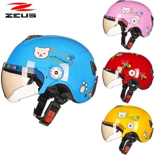 ZEUS Kids Motorcycle Bicycle Helmets City Road Bicycle Kid Headpiece For Outdoor Sports Riding Skating Children Cycling Helmet
