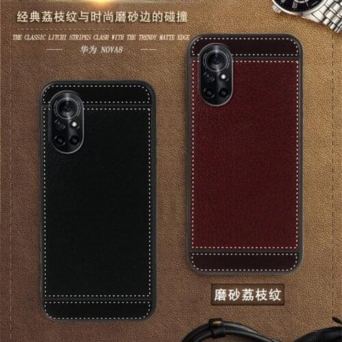 For Huawei Nova 8 5G Case ANG-AN00 6.57 Inch Black Red Blue Pink Brown 5 Style Fashion Mobile Phone Soft Silicone Cover