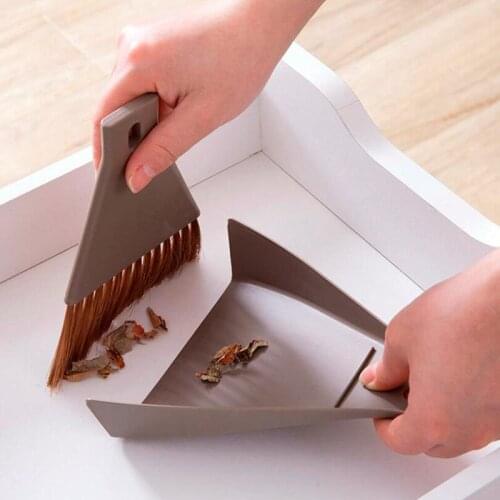 Home Desktop Mini Broom Desktop Sweeper Garbage Keyboard Cleaning Brush Small Broom With Dustpan Set Computer Debris Brush
