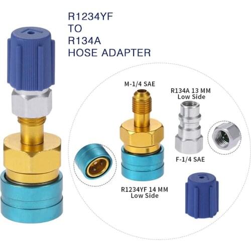 For R134A Low Side Quick Coupler, R12 To R134A Hose Adapter Fitting Connector For Car Air-Conditioning Ac Charging