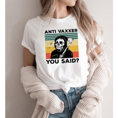 Anti Vaxxers T-shirt Vaccinated T-Shirt Unisex Women Men Graphic Tees Summer Crewneck T Shirt Woman Tshirts Casual Tops