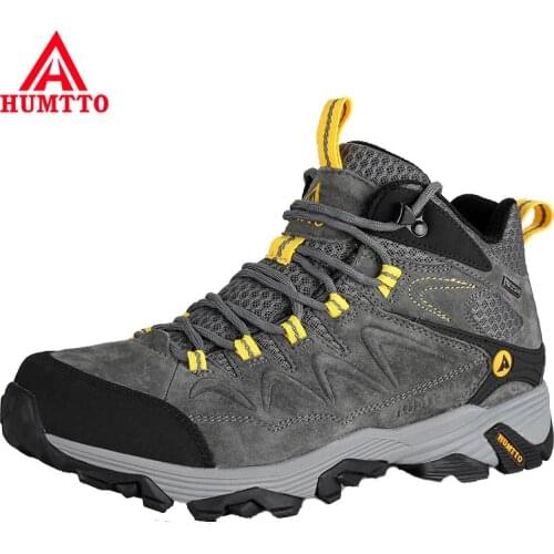 HUMTTO Hiking Shoes Man Waterproof Sneakers for Men Leather Trekking Boots Mens Camping Hunting Mountain Tactical Ankle Boots