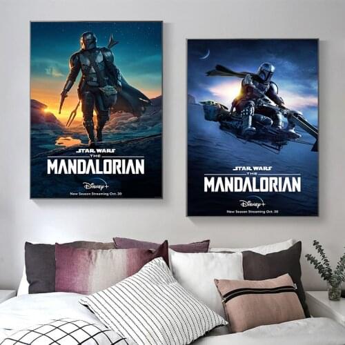 Disney Popular TV Drama The Mandalorian High Definition Oil Canvas Painting Poster Print Wall Art Picture Home Decor No Frame