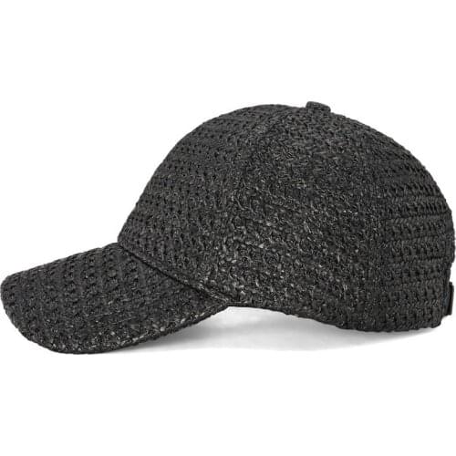 New Design Hats for Men Baseball Cap Men Fashion Weave Dad Hat Adjustable Size Hip Hop Unisex Caps Black Gorras Para Hombre