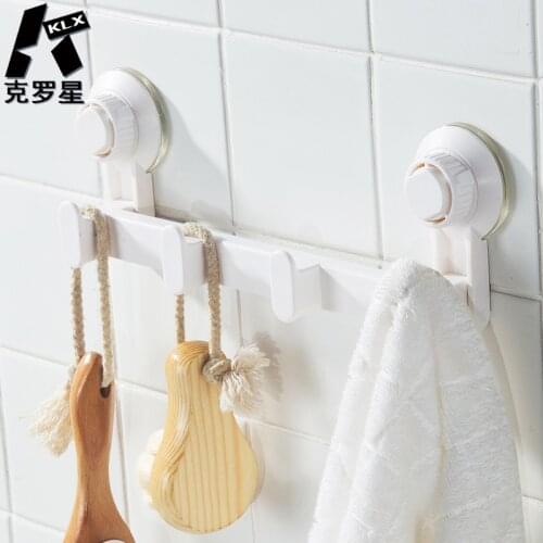 KLX 4 in 1 Quality Bathroom Vacuum Strong Suction Cup Hook Kitchen Removable Punch Free Wall Hooks Hanger Home Accessories
