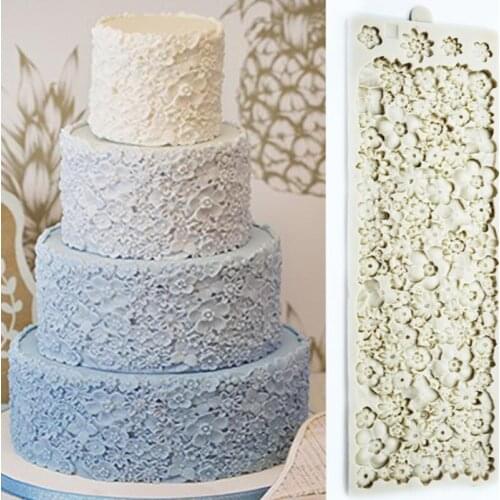 Luyou 1pcs Flower Cake Lace Silicone Mold Fondant Mold Chocolate Mold Cake Decorating Tools Birthday Cake Mould FM1796