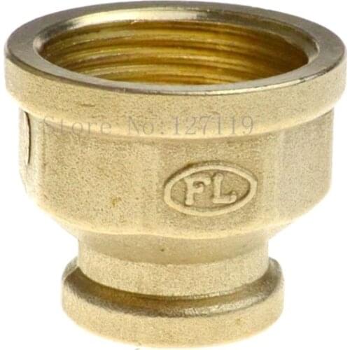 2pcs 1/2"-1" Female Connection Thicken Brass Pipe Connector