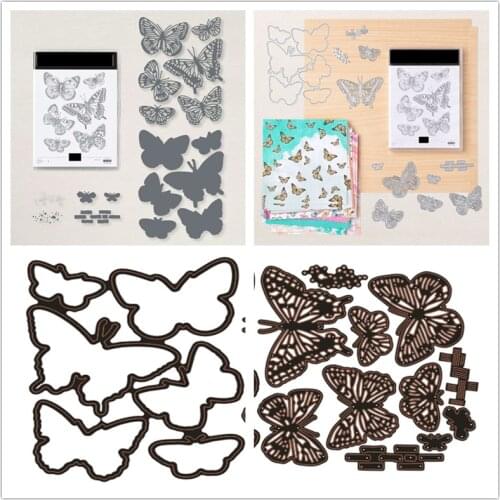 Butterfly Metal Cutting Dies and Stamps Scrapbooking Background Card Make Stencil Craft Mould Model Decor Template Decoration
