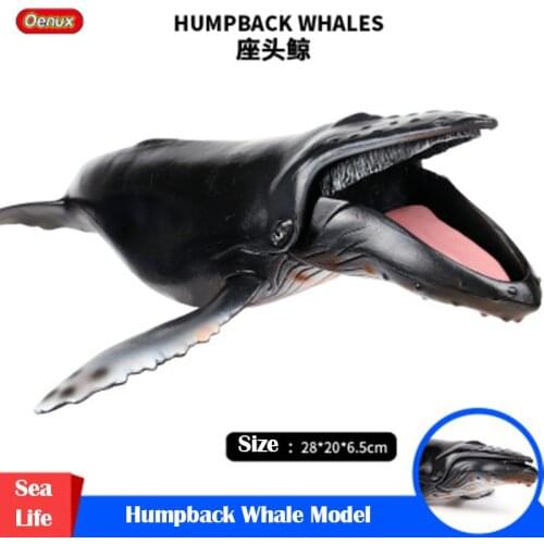 Sea Humpback Whale Simulation Animals Collection Model Solid ABS Plastic Hand Model Series Christmas Toys Gift For Children Kids