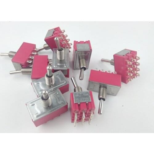 MTS-403 toggle switch four road 12 feet 2 hole 6mm toggle head arm MTS-403 6A125VAC 2A250VAC