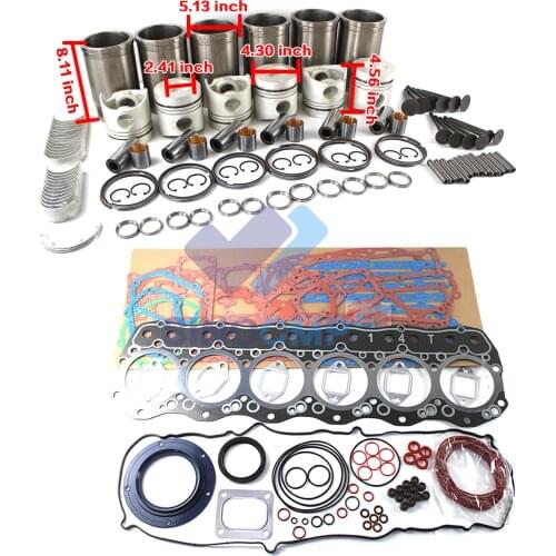 6D14 6D14T Engine Overhaul Rebuild Kit for Mitsubishi Engine Excavator E120 E140 E180