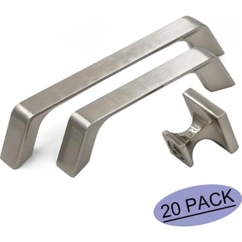Goldenwarm Brushed Nickel Cabinet Handles Drawer Knobs T Knob Kitchen Cabinet Pulls Drawer Handles 20 Pack
