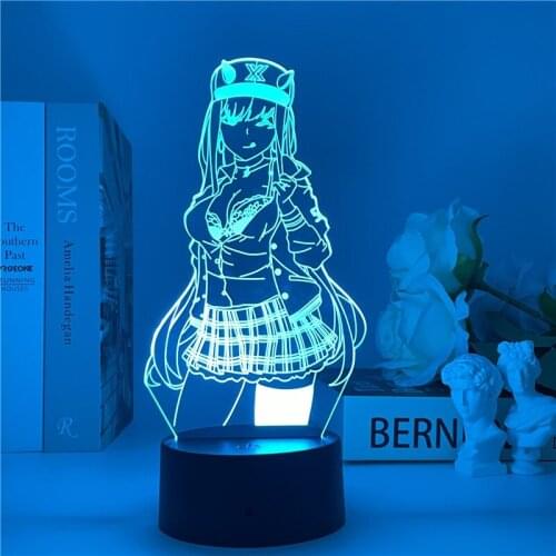 Zero Two 3D Night Light Anime App Bluetooth/Remote Control Colorful Girls USB 02 Darling In The Franxx LED Table Lamp Gift Decor
