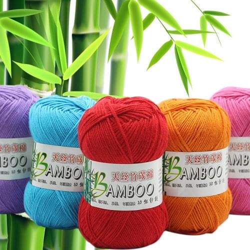 New 100% Bamboo Cotton Warm Soft Natural Knitting Crochet Knitwear Wool Yarn Crochet Knitting Jewelry Diy Knitting Lana tejida