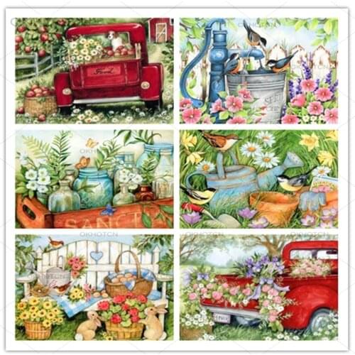 Full Square Diamond Painting Animals Moscia Cross Stitch Kit Flower 5D Diamond Embroidery Landscape Bird Sale Decor for Home