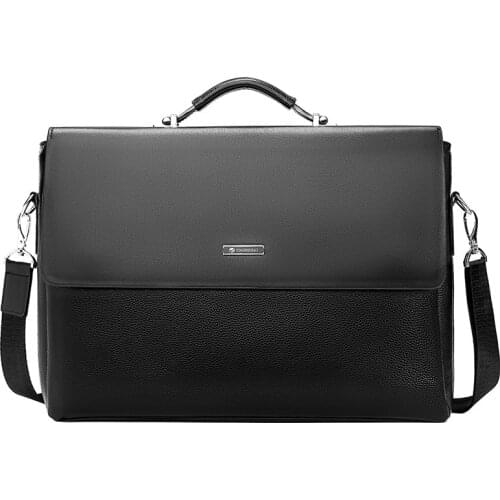 Brand Design Business Men Briefcase Leather Laptop Handbag Casual Man Bag For Lawyer Shoulder Bag Male Office Tote Messenger Bag