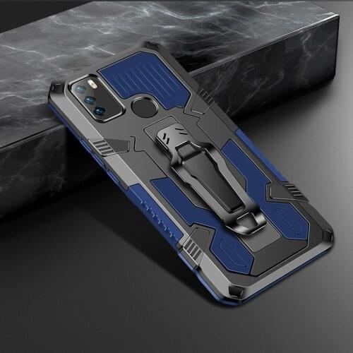 Shockproof Phone Case For Infinix Hot 9 Play Note7Lite Back Clip Concealed Bracket Protective Case For Infinix Hot 10 Play Cover