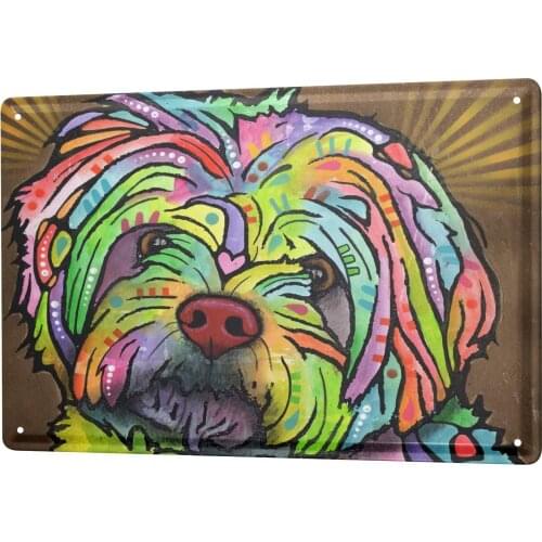 SINCE 2004 Tin Sign Metal Plate Decorative Sign Home Decor Plaques Dog Havanese